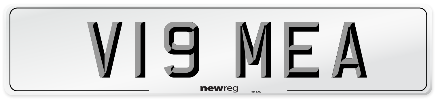 V19 MEA Number Plate from New Reg